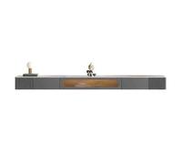 Console multimediale moderno e lussuoso, mobile per TV galleggiante, con luce a LED, mobile TV da parete per sotto la TV, console multimediale galleggiante, con porta in vetro e cassetto portaoggetti