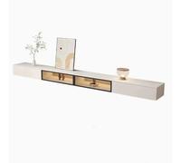 Console multimediale Semplice e moderno mobile porta TV sospeso a parete con anta a ribalta in vetro e cassetti, centro di intrattenimento moderno lucido da 78,7''/86,6'' for sotto la TV, mensola port