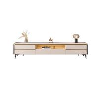 Console multimediale Tavolino moderno e semplice in ardesia, combinazione di mobili TV, mobile TV for uso domestico, mobiletto da pavimento in legno massello di lusso leggero for piccoli appartamenti