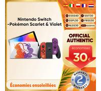 Console Nintendo Switch (Modello OLED) Edizione Pokémon Karmesin & Purpur, Schermo OLED da 7 Pollici, Joy-Con, Niente Giochi Inclusi