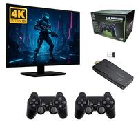Console per giochi retrò. Mini console retrò con uscita HDMI 4K e scheda microSD da 64GB. Due controller wireless a 2,4 GHz e oltre 40.000 giochi incorporati. Game stick. Console per giochi portatile