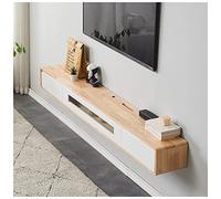 Console per TV sospesa da parete, sotto il supporto per TV, con cassetti e portaoggetti, per soggiorno, camera da letto, sala multimediale