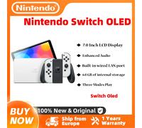 Console per videogiochi OLED Nintendo Switch 64 GB Set bianco e blu rosso con Joy Con Schermo OLED da 7 pollici TV da tavolo Modalità portatile