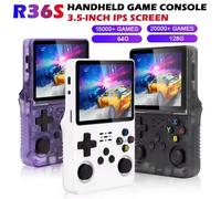 Console per videogiochi portatile retrò Open Source R36S Sistema Linux Schermo IPS da 3,5 pollici Lettore video tascabile portatile Giochi da 64 GB 128G