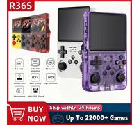Console per videogiochi portatile retrò R36S Schermo IPS da 3,5 pollici Giochi precaricati da 128 GB Sistema Linux per lettore tascabile portatile