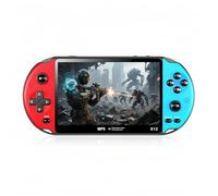 Console per videogiochi retrò YHFITN con schermo IPS HD da 5,5", supporta più emulatori con giochi, lettore MP3/MP4 e connessione TV, ideale per regali di Natale e compleanno (Red Blue)