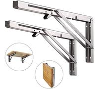 Console pieghevole professionale in acciaio inox, consolle da tavolo, supporto per scaffali e panchine (450 mm, 2 pezzi)