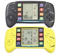 Console portatile da gioco 23-in-1 con ampio schermo, richiede 2 batterie AA, giocattolo creativo per bambini, design classico retrò in giallo o nero giallo,neroABS