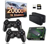 Console Retrò 4K HDMI Portatile Collegabile a TV |+ 20040 Giochi Preinstallati|Stick da Gioco USB HD 64GB|Mini GameStick|Arcade|2 telecomandi wireless 2.4 GHz|Console configurata e facile da usare