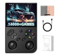 Console retrò RG35XXPro di jeu portable avec ecran HD 64+256GB, Console di jeu Vintage precarica 14000+ jeux avec 17+ emulateurs, systeme Linux, noir