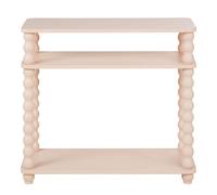 Console rosa poudrata e piedi perle