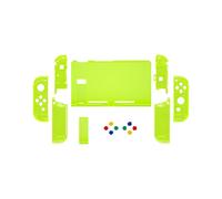 Console trasparente verde lime brillante Tavy con custodia per controller e pulsanti per console NS Switch e