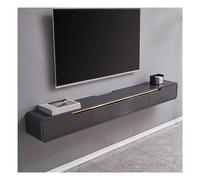 Console TV galleggiante alla moda nera da parete minimalista con gestione dei cavi, 150 cm, perfetto per uso sotto la TV, decorazione moderna per la casa
