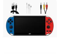 Console X7 Plus schermo LCD da 4.3". Videogioco portatile con giochi classici con memoria interna da 8GB. Console portatile multifunzione con musica, video e fotocamera e collegamento alla TV