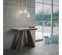 Consolle 90x40 cm allungabile a 300 cm DIAMANTE EVOLUTION Bianco Frassino telaio