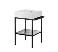Consolle a terra Idrostile Studio Design con lavabo 56.5x50 cm bianco Bianco