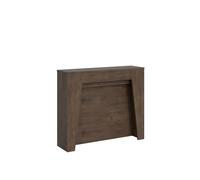 Consolle Allungabile con 4 allunghe ANEA 90x48xh77 cm estensibile fino a 211 cm Allunghe all'interno tutto in legno di Frassino colore Noce noce