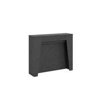 Consolle Allungabile con 4 allunghe ANEA 90x48xh77 cm estensibile fino a 211 cm Allunghe all'interno tutto in legno di Frassino colore Antracite antracite