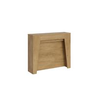 Consolle Allungabile con 4 allunghe ANEA 90x48xh77 cm estensibile fino a 211 cm Allunghe all'interno tutto in legno di Frassino colore Quercia Natura legno