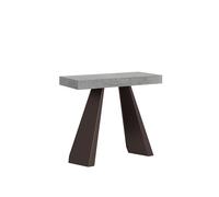 Consolle allungabile 90x40/196 cm Diamante Small Premium Cemento telaio Orso