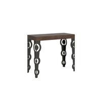 Consolle allungabile 90x40/196 cm Karamay Small Premium Noce telaio Antracite