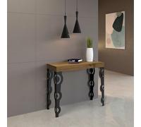 ITAMOBY - Consolle allungabile 90x40/196 cm Karamay Small Quercia Natura telaio Antracite