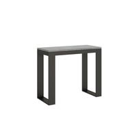 Consolle allungabile 90x40/196 cm Tecno Small Evolution Cemento telaio Antracite