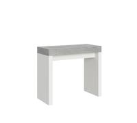 Itamoby Console estensibile 90 x 40/300 cm Vassoio Roxell Mix Cement Struttura Frassino Bianco