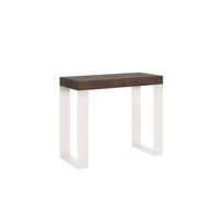 Consolle allungabile 90x40/300 cm Tecno Noce telaio Bianco