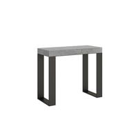 Consolle allungabile 90x40/300 cm Tecno Premium Cemento telaio Antracite