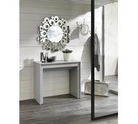 Consolle Allungabile Pinocchio Kitchen & Living 90x42,5 302,5xh76 cm, Colore Grigio Antigraffio RAL 7042, Top in MDF Laccato, Allunghe in Melaminico grigio