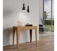 Consolle Allungabile 90x42 cm Isotta Quercia Natura da 14 posti lunghezza Fino a