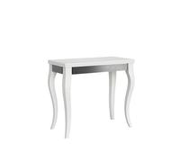 Consolle Allungabile 90x45-90x80 cm in Nobilitato Bianco