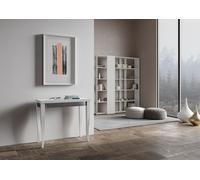 Consolle Allungabile 90x45-90x80 cm in Nobilitato Bianco
