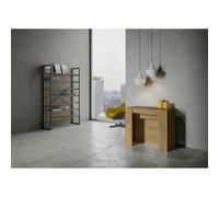 Consolle Allungabile con 4 allunghe Venus 90x48xh77 cm estensibile fino a 296 cm Allunghe all'interno tutto in legno di Frassino colore Quercia Naturale legno