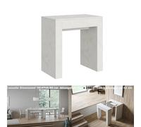Consolle Allungabile con 6 allunghe Allin 78x47xh80 cm estensibile fino a 299 cm Allunghe allinterno delle gambe tutto in legno di Frassino colore bianco bianco