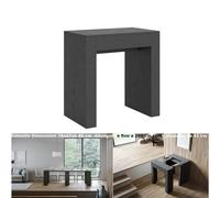 Consolle Allungabile con 6 allunghe Allin 78x47xh80 cm estensibile fino a 299 cm Allunghe allinterno delle gambe tutto in legno di Frassino colore Antracite antracite