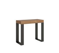 Consolle Allungabile da Esterno in Legno e Ferro H77x40x90/300cm Orchidea Abete Tinto Classica