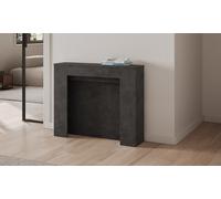 Consolle Allungabile con 3 allunghe KIBA 90x25xh77 cm estensibile fino a 211 cm, Ospita 10 persone 3 Allunghe all'interno bianco frassino bianco