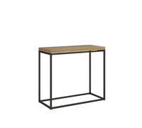 Consolle Apribile a Libro ed Allungabile NORDICA LIBRA 90x45xh 80 cm Aperta 90x90x h78 cm telaio colore Antracite piano Quercia noce