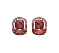Consolle centrale dell'auto Per Dodge Per Challenger 2012 In Poi Copri Pulsanti Per La Regolazione Sedile Schienale Dell'auto Finiture In ABS(Red carbon fiber)