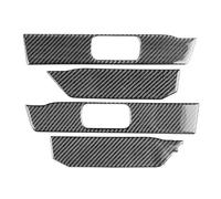 Consolle centrale dell'auto Per Ford Per F150 Per Raptor 2015-2020 Bracciolo Interno Portiera Posteriore In Fibra Carbonio Interruttore Sollevamento Vetro Finestrino Pulsante(Nero)