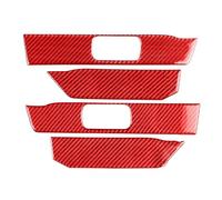 Consolle centrale dell'auto Per Ford Per F150 Per Raptor 2015-2020 Bracciolo Interno Portiera Posteriore In Fibra Carbonio Interruttore Sollevamento Vetro Finestrino Pulsante(Red)