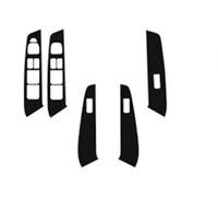 Consolle centrale dell'auto Per Hyundai Per IX35 2010-2017 Adesivo In Carbonio Nero Per Alzacristalli Pulsante Interruttore Pannello Copertura, 4 Pezzi/set Adesivi interni della console(Matt shine bla