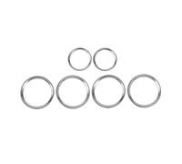 Consolle centrale dell'auto Per Land Per Rover Per Discovery Per Sport 15-17 ABS Anello Cromato Per Altoparlante Porta Accessori Auto(6pcs Silver)