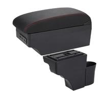 Consolle Centrale Per Nissan Per Note Bracciolo Box Auto Bracciolo Auto Dettagli Interni Parti Retrofit Accessori Auto Scatola Portaoggetti Posacenere Scatola Bracciolo(A1 Black red 7USB)