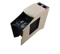 Consolle Centrale Per Nissan Per NV200 Console Box Bracciolo Auto Console Box Bracciolo Con LED Interfaccia USB Per Facile Riporre Scatola Bracciolo(Left rudder-Beige)