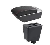 Consolle Centrale Per SEAT Per Ibiza III 2001-2008 Bracciolo Box Auto Bracciolo Box Portaoggetti Accessori Auto Retrofit Dedicati Scatola Bracciolo(D red line 7USB)