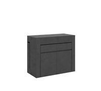 Consolle con doppia panca allungabile a 302 cm ELIA Antracite spatolato