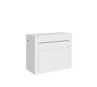 Consolle con doppia panca allungabile a 302 cm ELIA Bianco Frassino